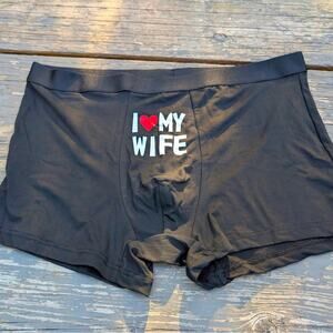 NEW "I Love My Wife" Boxer Briefs Men's Underwear Size L Funny Gift for Husband